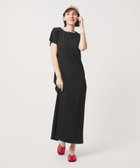 【ビューティ&ユース ユナイテッドアローズ/BEAUTY&YOUTH / UNITED ARROWS】の【WEB限定】リブショートスリーブ カットソーワンピース BLACK|ID: prp329100004971480 ipo3291000000037281345