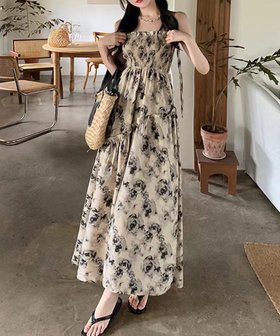 【ミニミニストア/miniministore】の花柄 キャミワンピース 胸元シャーリング 大人の最旬トレンドファッション＆コーディネート founy(ファウニー) ファッション Fashion レディースファッション Fashion for Women ワンピース Dresses キャミソールワンピース Camisole Dresses おすすめ Recommended / Our Picks エレガント 上品 Elegant ガーリー Girly, Feminine Style キャミワンピース Cami Dress, Slip Dress シャーリング Shirring, Ruched リゾート Resort, Vacation Style 夏 Summer |ID:prp329100004971802