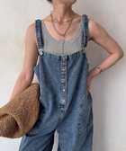 【ドゥドゥ/DouDou】の【WEB限定】フロントボタンデニムサロペット 大人の最旬トレンドファッション＆コーディネート founy(ファウニー) ファッション Fashion レディースファッション Fashion for Women ワンピース Dresses サロペット&オールインワン Dungarees & Jumpsuit Styles スマート Smart, Elegant フロント Front, Front Design リラックス Relax, Relaxed Fit ワイド Wide, Wide Fit S/S・春夏 SS, Spring/Summer, Warm Season 再入荷 Restock / Back in Stock 夏 Summer 2026年 2026 2026春夏・S/S Spring/Summer 2026 SS26 thumbnail ブルー|ID: prp329100004972032 ipo3291000000037283640