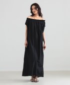 【デミルクス ビームス/Demi-Luxe BEAMS】のコットンシルク オフショルダー ワンピース 大人の最旬トレンドファッション＆コーディネート founy(ファウニー) ファッション Fashion レディースファッション Fashion for Women ワンピース Dresses シャーリング Shirring, Ruched シルク Silk, 100% Silk なめらか Smooth, Silky Texture ペチコート Petticoat, Underskirt リボン Ribbon, Bow リラックス Relax, Relaxed Fit エレガント 上品 Elegant thumbnail BLACK|ID: prp329100004972038 ipo3291000000037283672