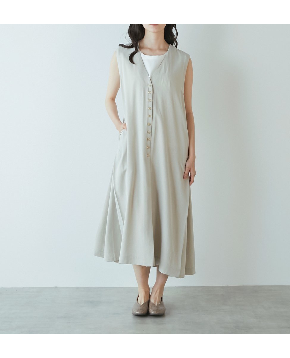 【メルローズ クレール/MELROSE claire】のVネックジレワンピース 大人の最旬トレンドファッション＆コーディネート founy(ファウニー) 　ファッション　Fashion　レディースファッション　Fashion for Women　アウター　Coat / Outerwear Collection　ツイル　Twist, Twisted Detail　 other-1|ID: prp329100004972044 ipo3291000000037283717