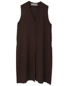 【メルローズ クレール/MELROSE claire】のVネックジレワンピース 大人の最旬トレンドファッション＆コーディネート founy(ファウニー) ファッション Fashion レディースファッション Fashion for Women アウター Coat / Outerwear Collection ツイル Twist, Twisted Detail thumbnail ブラウン|ID: prp329100004972044 ipo3291000000037283721