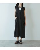 【メルローズ クレール/MELROSE claire】のVネックジレワンピース 大人の最旬トレンドファッション＆コーディネート founy(ファウニー) ファッション Fashion レディースファッション Fashion for Women アウター Coat / Outerwear Collection ツイル Twist, Twisted Detail thumbnail ブラック|ID: prp329100004972044 ipo3291000000037283723