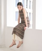 【ビューティ&ユース ユナイテッドアローズ/BEAUTY&YOUTH / UNITED ARROWS】のコットン メッシュ ボーダーワンピース 大人の最旬トレンドファッション＆コーディネート founy(ファウニー) ファッション Fashion レディースファッション Fashion for Women ワンピース Dresses インナー Innerwear キャミソール Camisole, Spaghetti Strap Top シンプル Simple, Minimal スリット Slit, Slit Detail 透かし Cut-Out, Lacework ダメージ Distressed, Destroyed デニム Denim, Jeans Material ノースリーブ Sleeveless, No-Sleeve ボトム Bottoms, Lower Wear ボーダー Border, Stripe メッシュ Mesh, Net Fabric おすすめ Recommended / Our Picks 夏 Summer thumbnail BLACK|ID: prp329100004972057 ipo3291000000037283783