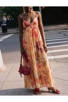 【デシグアル/Desigual】のフラワープリント柄のサマーロングドレス 大人の最旬トレンドファッション＆コーディネート founy(ファウニー) ファッション Fashion レディースファッション Fashion for Women ワンピース Dresses フォーマル・パーティードレス・結婚式用ドレス Elegant & Casual Dresses カラフル Colorful Design キャミソール Camisole, Spaghetti Strap Top シューズ Shoes, Footwear デニム Denim, Jeans Material ドレープ Drape, Draping Fabric パターン Pattern, Design Print パッチワーク Patchwork, Mixed Fabric フラワー Flower, Floral プリント Print, Printed Pattern メンズ Men's, Menswear ロング Long, Long-Length thumbnail ピンク/レッド/3035|ID: prp329100004972080 ipo3291000000037283860