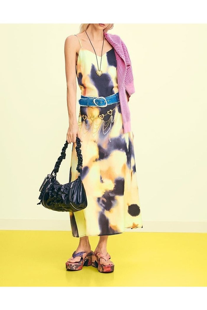 【デシグアル/Desigual】の水彩柄キャミソールドレス インテリア・キッズ・メンズ・レディースファッション・服の通販 founy(ファウニー) https://founy.com/ ファッション Fashion レディースファッション Fashion for Women トップス・カットソー Cut & Sew Tops キャミソール&ノースリーブ Camisoles & Sleeveless Tops ワンピース Dresses フォーマル・パーティードレス・結婚式用ドレス Elegant & Casual Dresses イエロー Yellow カラフル Colorful Design キャミソール Camisole, Spaghetti Strap Top シューズ Shoes, Footwear デニム Denim, Jeans Material ドレス Dress, One-Piece パターン Pattern, Design Print パッチワーク Patchwork, Mixed Fabric プリント Print, Printed Pattern メンズ Men's, Menswear |ID: prp329100004972096 ipo3291000000037283898