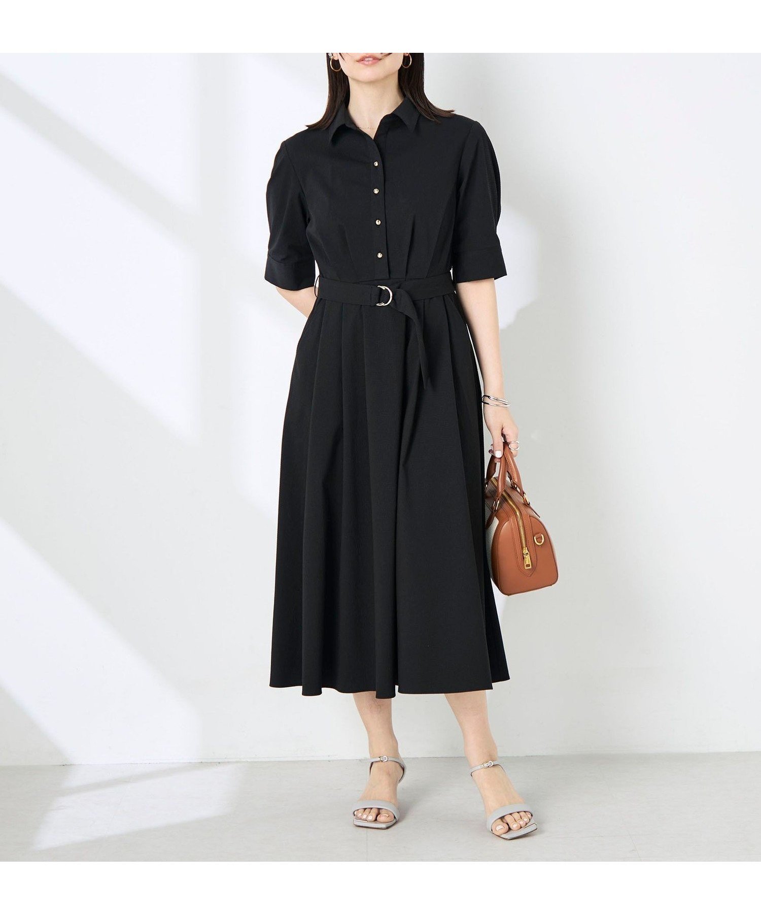 【ノーリーズ/NOLLEY'S】のウォッシャブルサッカーシャツワンピース インテリア・キッズ・メンズ・レディースファッション・服の通販 founy(ファウニー) 　ファッション　Fashion　レディースファッション　Fashion for Women　ワンピース　Dresses　シャツワンピース / 1枚で着映えコーデ　Shirt Dresses　2026年　2026　2026春夏・S/S　Spring/Summer 2026 SS26　おすすめ　Recommended / Our Picks　サッカー　Seersucker, Summer Fabric　シャツワンピ　Shirt Dress, Shirt One-Piece　フィット　Fit, Slim Fit　ビジネス 仕事 通勤　Business / Work / Commuting　ブラック|ID: prp329100004972175 ipo3291000000037284298