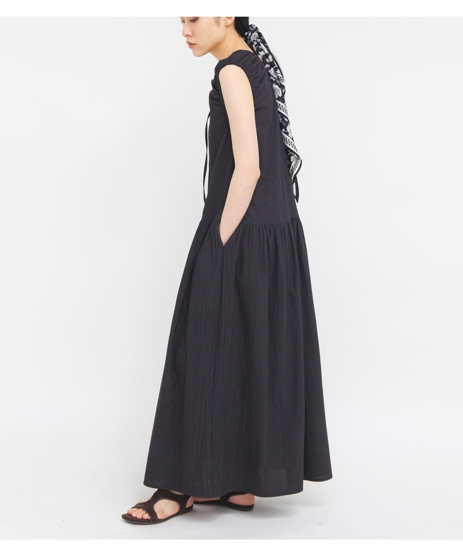 【ケービーエフ/KBF / URBAN RESEARCH】の2WAYローギャザーワンピース インテリア・キッズ・メンズ・レディースファッション・服の通販 founy(ファウニー) 　ファッション　Fashion　レディースファッション　Fashion for Women　ワンピース　Dresses　2026年　2026　2026春夏・S/S　Spring/Summer 2026 SS26　スリーブ　Sleeve, Long Sleeve / Short Sleeve　フレンチ　French, French Style　ロング　Long, Long-Length　夏　Summer　S/S・春夏　SS, Spring/Summer, Warm Season　ブラック|ID: prp329100004972243 ipo3291000000037284640