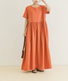 【アイテムズアーバンリサーチ/ITEMS URBAN RESEARCH】の『イージーケア/接触冷感/UVカット』SMOOTH LINEN TOUCH ワンピース オレンジ|ID: prp329100004972291 ipo3291000000037284871