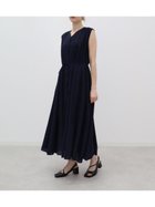 【ラシュッド/LASUD】のレーヨン混ウェーブタックワンピース ダークネイビー|ID: prp329100004972342 ipo3291000000037285097