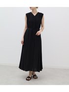 【ラシュッド/LASUD】のレーヨン混ウェーブタックワンピース ブラック|ID: prp329100004972342 ipo3291000000037285098