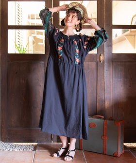 【アミナコレクション/Amina Collection】の【欧州航路】マクディルワンピース 大人の最旬トレンドファッション＆コーディネート founy(ファウニー) ファッション Fashion レディースファッション Fashion for Women ワンピース Dresses ギャザー Gathered, Ruffled モチーフ Motif, Design Theme |ID:prp329100004972394