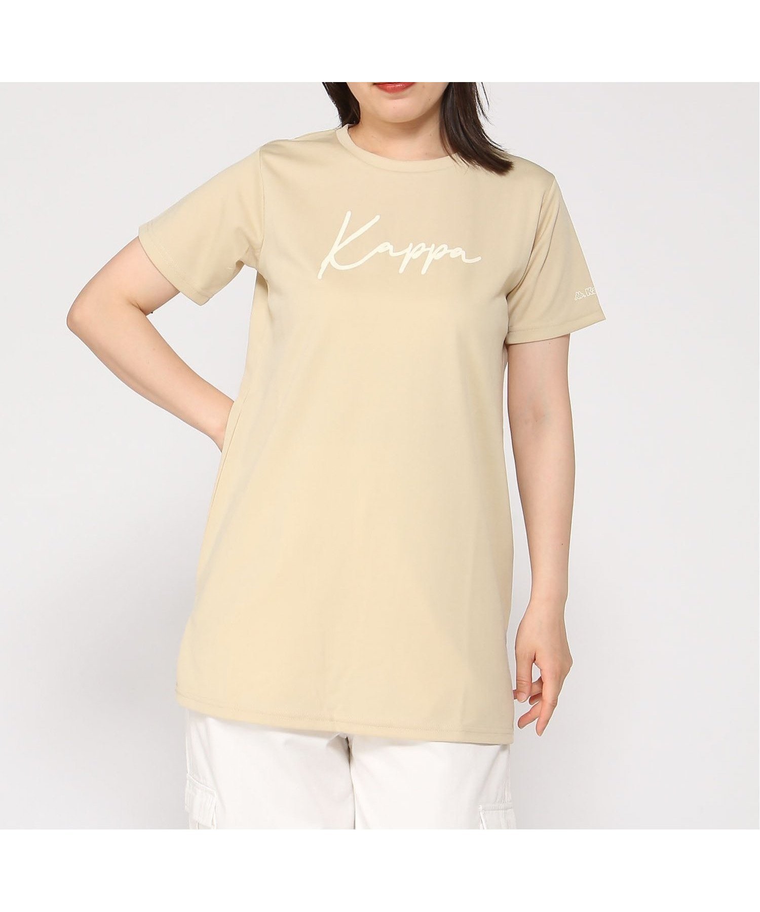 【ニッキー/nikki】のKappa/グラフィック半袖チュニック インテリア・キッズ・メンズ・レディースファッション・服の通販 founy(ファウニー) 　ファッション　Fashion　レディースファッション　Fashion for Women　トップス・カットソー　Cut & Sew Tops　グラフィック　Graphic, Graphic Design　ショート　Short, Short Length　スタイリッシュ　Stylish, Fashionable　スリーブ　Sleeve, Long Sleeve / Short Sleeve　チュニック　Tunic, Long Top　フロント　Front, Front Design　プリント　Print, Printed Pattern　半袖　Short Sleeve, Half Sleeve　BE|ID: prp329100004972503 ipo3291000000037285837