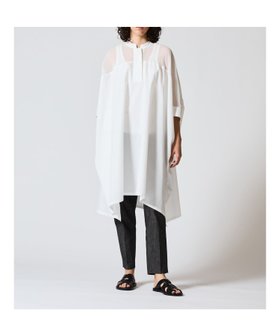 【マーコート/MARcourt】のmizuiro ind シアーショルダーワンピース 大人の最旬トレンドファッション＆コーディネート founy(ファウニー) ファッション Fashion レディースファッション Fashion for Women ワンピース Dresses おすすめ Recommended / Our Picks シアー Sheer, See-Through スタンド Stand Collar, Upright Stand パープル Purple, Violet ベーシック Basic, Essential ボトム Bottoms, Lower Wear ポケット Pocket, Pocket Detail ミックス Mix, Mixed Style ヨーク Yoke, Yoke Design エレガント 上品 Elegant 今季 This Season, Current Season 再入荷 Restock / Back in Stock 夏 Summer 定番 Standard, Basic Item 無地 Plain, Solid Color |ID:prp329100004972614