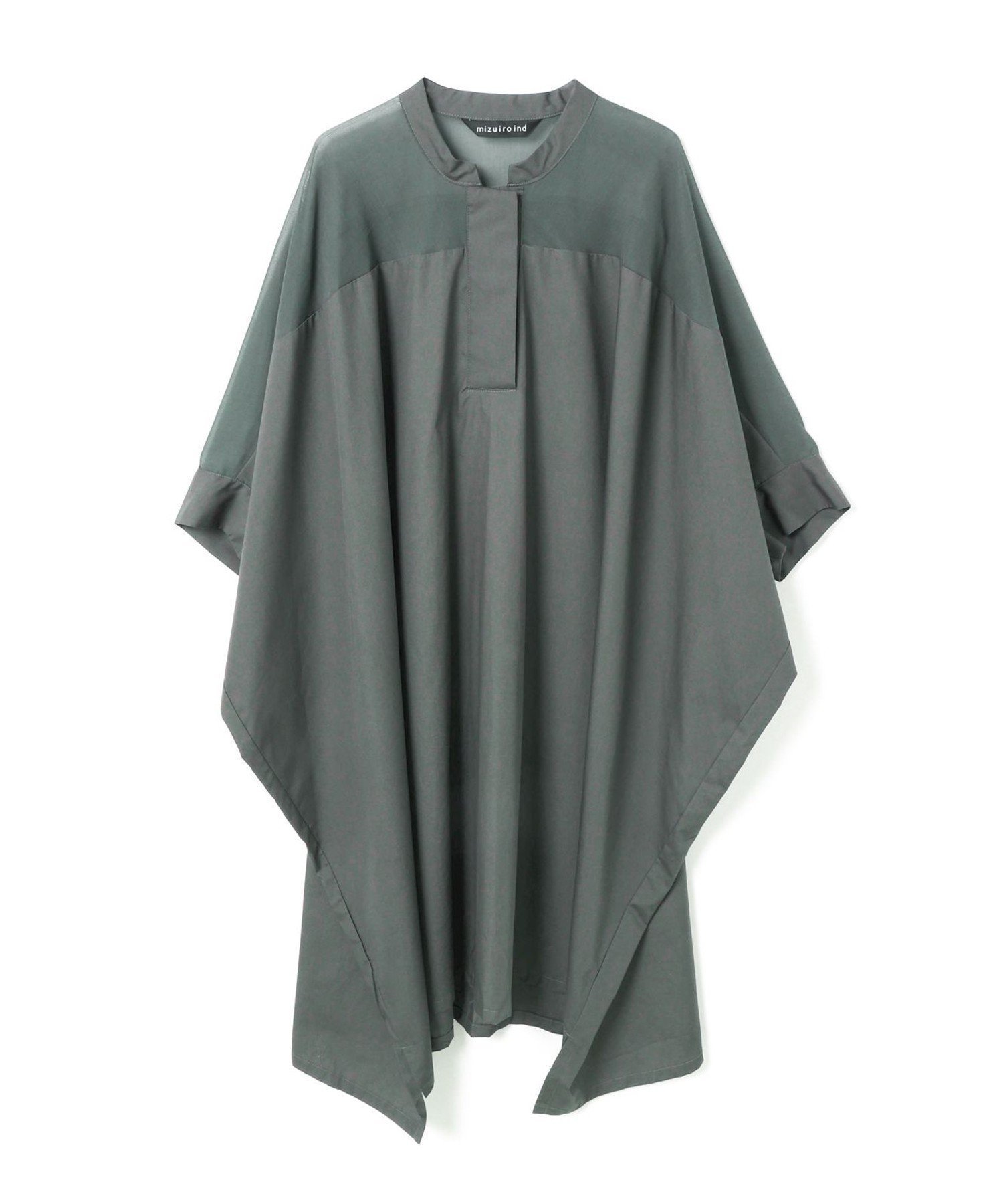 【マーコート/MARcourt】のmizuiro ind シアーショルダーワンピース インテリア・キッズ・メンズ・レディースファッション・服の通販 founy(ファウニー) 　ファッション　Fashion　レディースファッション　Fashion for Women　ワンピース　Dresses　おすすめ　Recommended / Our Picks　シアー　Sheer, See-Through　スタンド　Stand Collar, Upright Stand　パープル　Purple, Violet　ベーシック　Basic, Essential　ボトム　Bottoms, Lower Wear　ポケット　Pocket, Pocket Detail　ミックス　Mix, Mixed Style　ヨーク　Yoke, Yoke Design　エレガント 上品　Elegant　今季　This Season, Current Season　再入荷　Restock / Back in Stock　夏　Summer　定番　Standard, Basic Item　無地　Plain, Solid Color　ダークグレー|ID: prp329100004972614 ipo3291000000037286299