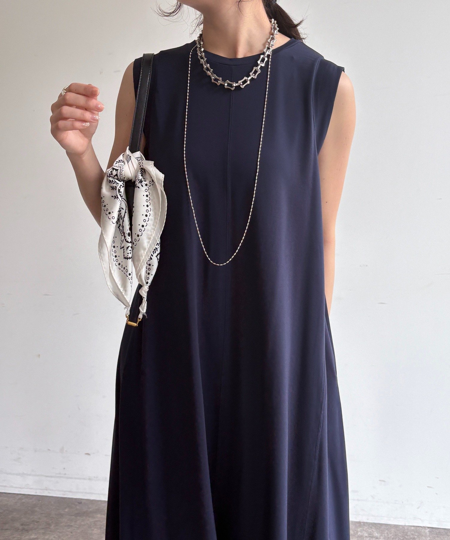 【ドゥドゥ/DouDou】のシルケットスムースフレアカットワンピース インテリア・キッズ・メンズ・レディースファッション・服の通販 founy(ファウニー) 　ファッション　Fashion　レディースファッション　Fashion for Women　ワンピース　Dresses　シルケット　Silket, Silky Cotton　シンプル　Simple, Minimal　スマート　Smart, Elegant　雑誌　Magazine, Fashion Magazine　ドレープ　Drape, Draping Fabric　なめらか　Smooth, Silky Texture　フレア　Flare, Flared　ポケット　Pocket, Pocket Detail　S/S・春夏　SS, Spring/Summer, Warm Season　再入荷　Restock / Back in Stock　夏　Summer　エレガント 上品　Elegant　2026年　2026　2026春夏・S/S　Spring/Summer 2026 SS26　ネイビー|ID: prp329100004972867 ipo3291000000037287406
