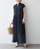 【シップス/SHIPS】のSHIPS any 手洗い可能 ドット バンドカラー フレンチ プリーツ ロング ワンピース 大人の最旬トレンドファッション＆コーディネート founy(ファウニー) ファッション Fashion レディースファッション Fashion for Women ワンピース Dresses 洗える Machine Washable サンダル Sandals, Summer Shoes シアー Sheer, See-Through ジャケット Jacket, Outerwear スタンド Stand Collar, Upright Stand スリーブ Sleeve, Long Sleeve / Short Sleeve トレンド Trend, Trending Now ドット Polka Dot, Dot Pattern 人気 Popular, Best Seller 長袖 Long Sleeve, Full Sleeve フレア Flare, Flared フレンチ French, French Style フロント Front, Front Design プリント Print, Printed Pattern プリーツ Pleats, Pleated ロング Long, Long-Length おすすめ Recommended / Our Picks 夏 Summer 旅行 Travel エレガント 上品 Elegant 2026年 2026 2026春夏・S/S Spring/Summer 2026 SS26 thumbnail ブラック|ID: prp329100004972914 ipo3291000000037287647
