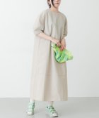 【アーバンリサーチ ドアーズ/URBAN RESEARCH DOORS】の『UR TECH』ナイロンタッサーワンピース ベージュ|ID:prp329100004972999