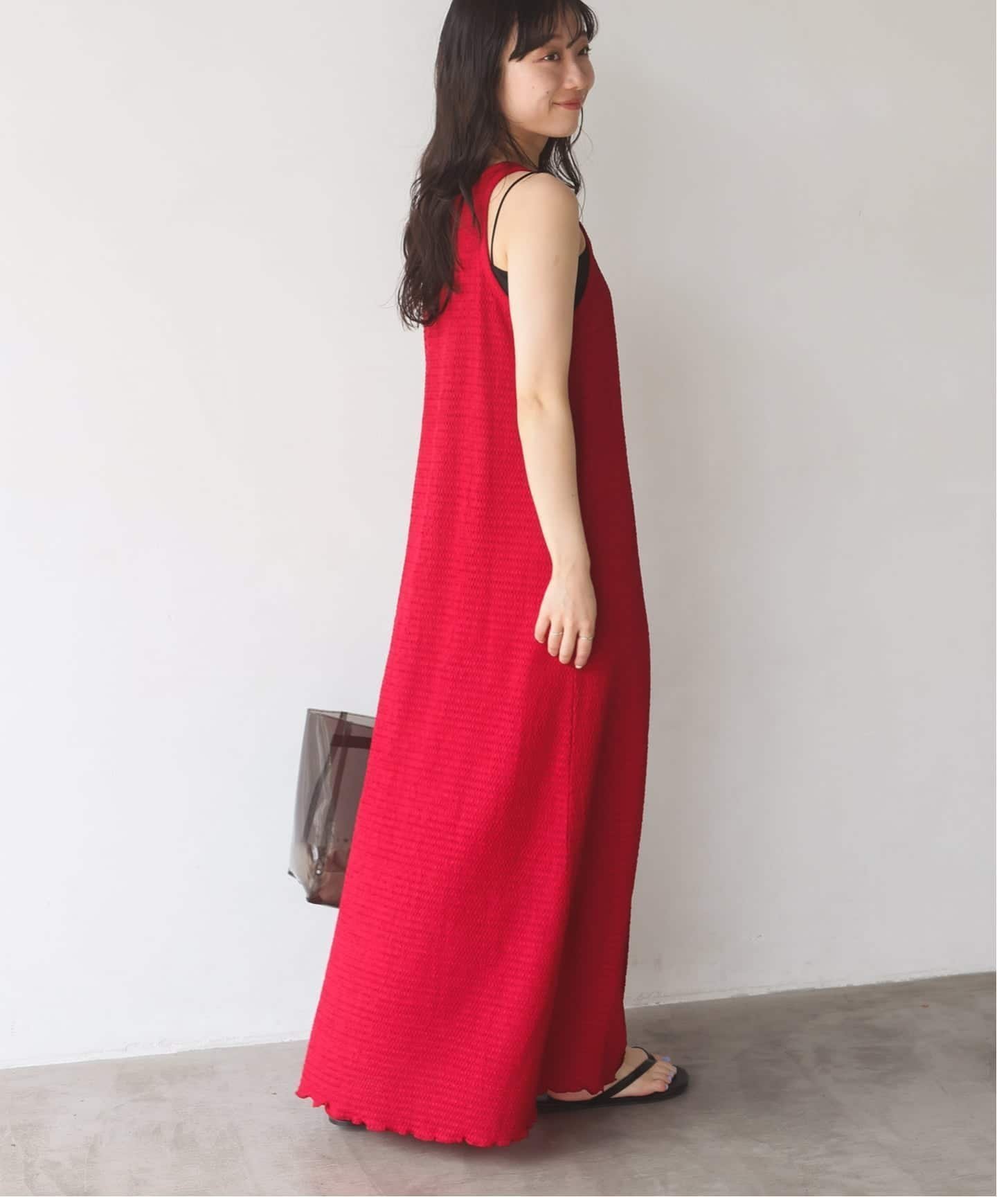 【スローブ イエナ/SLOBE IENA】の《シリーズあり》シュリンクジャージーアメスリワンピース インテリア・キッズ・メンズ・レディースファッション・服の通販 founy(ファウニー) 　ファッション　Fashion　レディースファッション　Fashion for Women　ワンピース　Dresses　2026年　2026　2026春夏・S/S　Spring/Summer 2026 SS26　シンプル　Simple, Minimal　バランス　Balance, Style Balance　ペチコート　Petticoat, Underskirt　羽織　Haori, Light Jacket　レッド|ID: prp329100004973010 ipo3291000000037288163