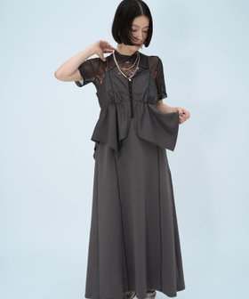 【ハレ/HARE】の2Pビスチェレイヤーキャミワンピース 大人の最旬トレンドファッション＆コーディネート founy(ファウニー) ファッション Fashion レディースファッション Fashion for Women ワンピース Dresses キャミソールワンピース Camisole Dresses おすすめ Recommended / Our Picks ウェーブ Wavy Pattern エレガント 上品 Elegant キャミワンピース Cami Dress, Slip Dress シアー Sheer, See-Through ストレート Straight, Straight Cut デニム Denim, Jeans Material トレンド Trend, Trending Now ビスチェ Bustier, Corset Top 夏 Summer |ID:prp329100004973084