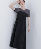 【ナチュラル ビューティー ベーシック/NATURAL BEAUTY BASIC】のN. ビスチェドッキングワンピース 大人の最旬トレンドファッション＆コーディネート founy(ファウニー) ファッション Fashion レディースファッション Fashion for Women ワンピース Dresses カットソー Cut and Sewn Top シャーリング Shirring, Ruched トレンド Trend, Trending Now ドッキング Docking, Mixed Material thumbnail ブラック|ID: prp329100004973133 ipo3291000000037288723