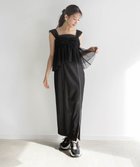 【ランダ/RANDA】のチュールブラウスセットワンピース 大人の最旬トレンドファッション＆コーディネート founy(ファウニー) ファッション Fashion レディースファッション Fashion for Women ワンピース Dresses キャミワンピース Cami Dress, Slip Dress シンプル Simple, Minimal ストレート Straight, Straight Cut チュール Tulip, Tulip Motif バランス Balance, Style Balance フィット Fit, Slim Fit ペプラム Peplum, Flared Hem thumbnail BLACK|ID: prp329100004973162 ipo3291000000037288944