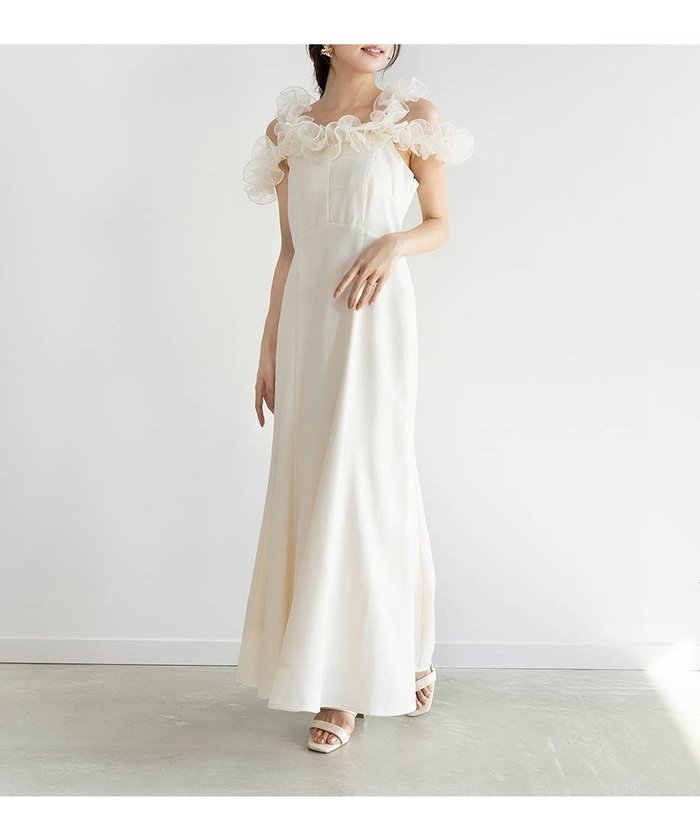 【ランダ/RANDA】のショルダーフリルマーメイドワンピス インテリア・キッズ・メンズ・レディースファッション・服の通販 founy(ファウニー) https://founy.com/ ファッション Fashion レディースファッション Fashion for Women ワンピース Dresses インナー Innerwear カットソー Cut and Sewn Top ショルダー Shoulder, Shoulder Strap ダウン Down, Puffer フリル Frill, Ruffle エレガント 上品 Elegant |ID: prp329100004973163 ipo3291000000037288950