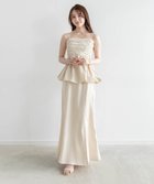 【ランダ/RANDA】のペプラムバルーンビスチェ サテンナロースカートセット CREAM|ID: prp329100004973164 ipo3291000000037288962