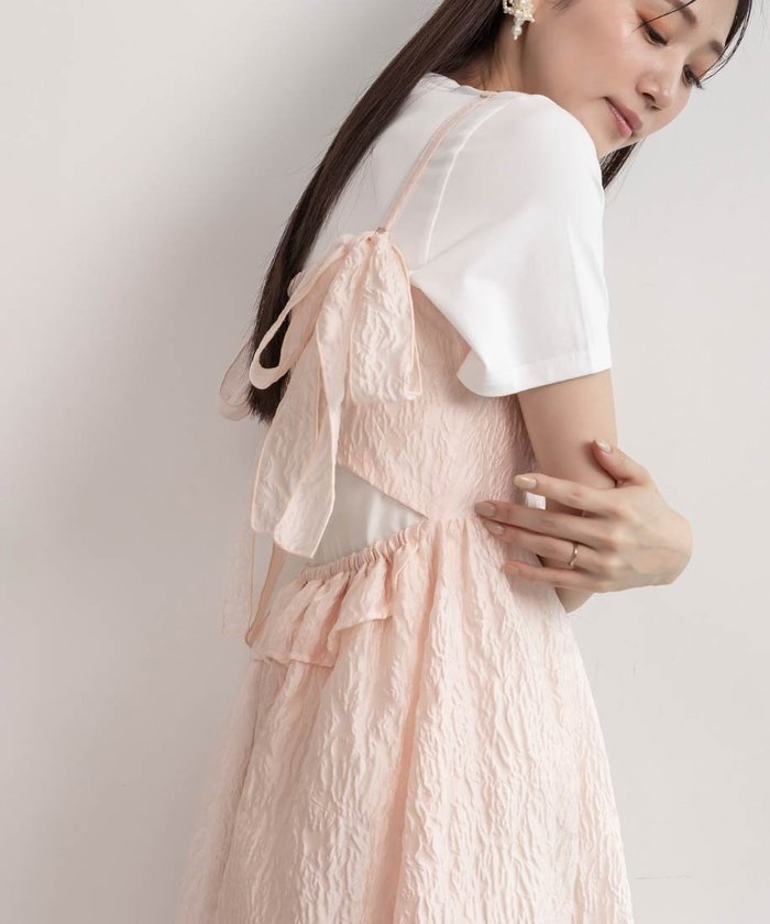 【ランダ/RANDA】のシアージャガードキャミソールワンピース インテリア・キッズ・メンズ・レディースファッション・服の通販 founy(ファウニー) https://founy.com/ ファッション Fashion レディースファッション Fashion for Women ワンピース Dresses おすすめ Recommended / Our Picks インナー Innerwear タンク Tank Top, Sleeveless Top ダウン Down, Puffer フェミニン Feminine, Girly リボン Ribbon, Bow |ID: prp329100004973166 ipo3291000000037288980