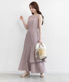 【ランダ/RANDA】のバックオープンティアードワンピース 大人の最旬トレンドファッション＆コーディネート founy(ファウニー) ファッション Fashion レディースファッション Fashion for Women ワンピース Dresses おすすめ Recommended / Our Picks インナー Innerwear クロップド Cropped, Short Length シューズ Shoes, Footwear フェミニン Feminine, Girly マーメイド Mermaid, Fishtail Silhouette リゾート Resort, Vacation Style thumbnail PURPLE|ID: prp329100004973167 ipo3291000000037288993