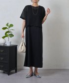 【ジェナ エスパス メルヴェイユ/Jena espace merveilleux】のメッシュセットワンピ 大人の最旬トレンドファッション＆コーディネート founy(ファウニー) ファッション Fashion レディースファッション Fashion for Women ワンピース Dresses キャミソール Camisole, Spaghetti Strap Top シンプル Simple, Minimal スマート Smart, Elegant タンク Tank Top, Sleeveless Top トレンド Trend, Trending Now メッシュ Mesh, Net Fabric ロング Long, Long-Length 再入荷 Restock / Back in Stock おすすめ Recommended / Our Picks エレガント 上品 Elegant thumbnail ブラック|ID: prp329100004973168 ipo3291000000037289003