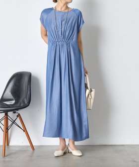 【ジェナ エスパス メルヴェイユ/Jena espace merveilleux】のフレンチスリーブギャザーワンピ 大人の最旬トレンドファッション＆コーディネート founy(ファウニー) ファッション Fashion レディースファッション Fashion for Women ワンピース Dresses ギャザー Gathered, Ruffled スマート Smart, Elegant ドレープ Drape, Draping Fabric フェミニン Feminine, Girly 再入荷 Restock / Back in Stock おすすめ Recommended / Our Picks エレガント 上品 Elegant |ID:prp329100004973169