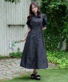 【マジェスティック レゴン/MAJESTIC LEGON】のサイドレースアップシャツワンピース 大人の最旬トレンドファッション＆コーディネート founy(ファウニー) ファッション Fashion レディースファッション Fashion for Women ワンピース Dresses シャツワンピース / 1枚で着映えコーデ Shirt Dresses thumbnail ブラック|ID: prp329100004973174 ipo3291000000037289068