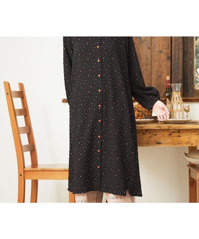 【ホコモモラ/Jocomomola】のエンボスドットシャツワンピース インテリア・キッズ・メンズ・レディースファッション・服の通販 founy(ファウニー) https://founy.com/ ファッション Fashion レディースファッション Fashion for Women ワンピース Dresses シャツワンピース / 1枚で着映えコーデ Shirt Dresses 春 Spring 秋 Autumn カラフル Colorful Design カーディガン Cardigan, Knitwear 今季 This Season, Current Season ジャケット Jacket, Outerwear ドット Polka Dot, Dot Pattern 定番 Standard, Basic Item プリント Print, Printed Pattern ポケット Pocket, Pocket Detail 羽織 Haori, Light Jacket レース Lace, Lace Fabric 冬 Winter / This Winter おすすめ Recommended / Our Picks 夏 Summer |ID: prp329100004973203 ipo3291000000037289168