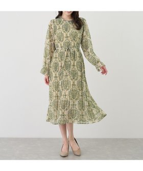 【ジャイロ/JAYRO】のダマスク柄プリーツワンピース 大人の最旬トレンドファッション＆コーディネート founy(ファウニー) ファッション Fashion レディースファッション Fashion for Women ワンピース Dresses カーディガン Cardigan, Knitwear クラシカル Classical, Vintage-Inspired シャーリング Shirring, Ruched ショート Short, Short Length ジャケット Jacket, Outerwear バランス Balance, Style Balance フリル Frill, Ruffle プリント Print, Printed Pattern プリーツ Pleats, Pleated ポケット Pocket, Pocket Detail リボン Ribbon, Bow ロング Long, Long-Length おすすめ Recommended / Our Picks エレガント 上品 Elegant |ID:prp329100004973222
