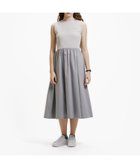 【ラコステ/LACOSTE】の異素材コンビノースリーブドレス 大人の最旬トレンドファッション＆コーディネート founy(ファウニー) ファッション Fashion レディースファッション Fashion for Women トップス・カットソー Cut & Sew Tops キャミソール&ノースリーブ Camisoles & Sleeveless Tops ワンピース Dresses フォーマル・パーティードレス・結婚式用ドレス Elegant & Casual Dresses コンビ Combo, Combination Style フィット Fit, Slim Fit フェミニン Feminine, Girly フレア Flare, Flared エレガント 上品 Elegant thumbnail ライトグレー|ID: prp329100004973267 ipo3291000000037289419