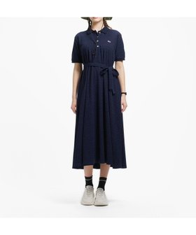 【ラコステ/LACOSTE】のインディゴ鹿の子ポロドレス 大人の最旬トレンドファッション＆コーディネート founy(ファウニー) ファッション Fashion レディースファッション Fashion for Women ワンピース Dresses フォーマル・パーティードレス・結婚式用ドレス Elegant & Casual Dresses インディゴ Indigo Denim エレガント 上品 Elegant ドレス Dress, One-Piece フレア Flare, Flared ブラウジング Blouson Silhouette, Cinched Waist ポロシャツ Polo Shirt, Collared Tee マキシ Maxi, Full Length 定番 Standard, Basic Item 鹿の子 Piqué, Kanoko Fabric |ID:prp329100004973271