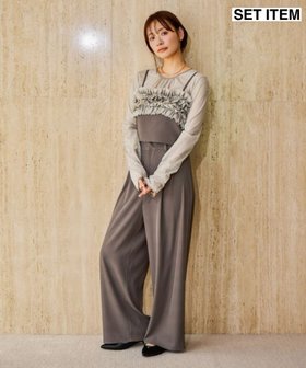 【ミスティ ウーマン/mysty woman】の【WEB限定/3点セット】オケージョンビスチェパンツSET UP 大人の最旬トレンドファッション＆コーディネート founy(ファウニー) ファッション Fashion レディースファッション Fashion for Women パンツ Pants & Trousers アクセサリー Fashion Accessories インナー Innerwear シアー Sheer, See-Through ストレート Straight, Straight Cut セットアップ Set-Up, Coordinated Outfit パール Pearl, Pearl Accent ビスチェ Bustier, Corset Top フリル Frill, Ruffle リボン Ribbon, Bow 楽ちん Easy Fit, Comfortable ワイド Wide, Wide Fit おすすめ Recommended / Our Picks 結婚式 Wedding 披露宴 Wedding Reception 二次会 After Party |ID:prp329100004973294