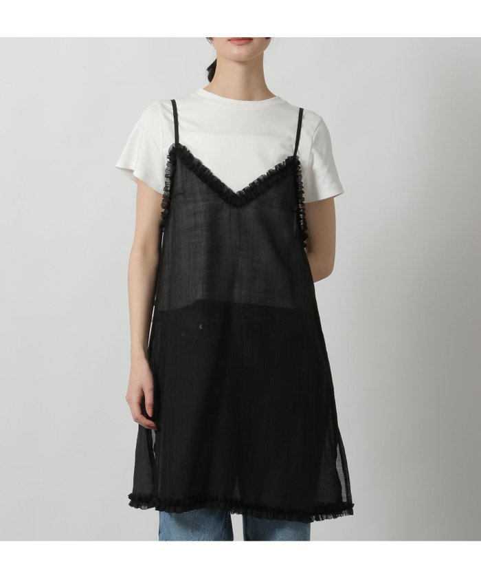 【ラコレ/LAKOLE】のシアーフリルミニキャミワンピース インテリア・キッズ・メンズ・レディースファッション・服の通販 founy(ファウニー) https://founy.com/ ファッション Fashion レディースファッション Fashion for Women ワンピース Dresses キャミソールワンピース Camisole Dresses おすすめ Recommended / Our Picks キャミワンピース Cami Dress, Slip Dress シアー Sheer, See-Through シンプル Simple, Minimal デニム Denim, Jeans Material フリル Frill, Ruffle |ID: prp329100004973306 ipo3291000000037289573