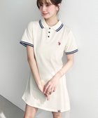 【モーメントプラス/moment+ / MEN】のU.S.POLO ASSN.ワンポイント刺繍配色ライン半袖リブポロシャツワンピース アイボリー|ID: prp329100004973388 ipo3291000000037289900