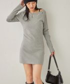 【パルグループ/PAL GROUP】の【WHO S WHO gallery】アイレットリブワンピース 大人の最旬トレンドファッション＆コーディネート founy(ファウニー) ファッション Fashion レディースファッション Fashion for Women ワンピース Dresses おすすめ Recommended / Our Picks アイレット Eyelet Lace デニム Denim, Jeans Material フィット Fit, Slim Fit ロング Long, Long-Length エレガント 上品 Elegant 再入荷 Restock / Back in Stock thumbnail グレー|ID: prp329100004973407 ipo3291000000037289971