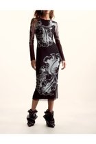 【デシグアル/Desigual】のM. Christian Lacroixによってデザインされたロングドレス by クリスチャン・ラクロワ グレー/ブラック/2000|ID: prp329100004973421 ipo3291000000037290037