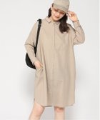 【クラウドナイン/cloudnine】の背中ギャザー 衿付 前開き シャツワンピース ベージュ ピンク ブラウン 体型カバー 羽織り 03 ベージュ|ID: prp329100004973428 ipo3291000000037290070
