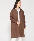 【クラウドナイン/cloudnine】の背中ギャザー 衿付 前開き シャツワンピース ベージュ ピンク ブラウン 体型カバー 羽織り 45 ブラウン|ID: prp329100004973428 ipo3291000000037290072