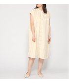 【クラウドナイン/cloudnine】のcloudnine/【2026 新作】コットンジャカード花柄ワンピース 前開きギャザー入りフレンチスリーブ 羽織り 02 アイボリー|ID: prp329100004973433 ipo3291000000037290090