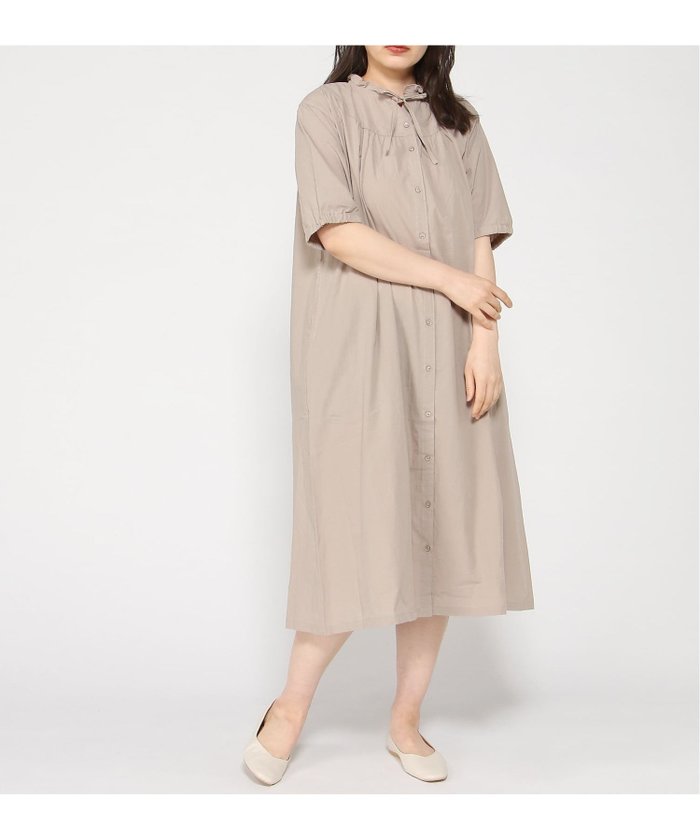 【クラウドナイン/cloudnine】のcloudnine/【2026 新作】ネックフリルリボン付き前開きワンピース 先染めドビーストライプ綿100% 羽織り インテリア・キッズ・メンズ・レディースファッション・服の通販 founy(ファウニー) https://founy.com/ ファッション Fashion レディースファッション Fashion for Women ワンピース Dresses アクセサリー Fashion Accessories フリル Frill, Ruffle ベーシック Basic, Essential リボン Ribbon, Bow |ID: prp329100004973440 ipo3291000000037290114