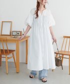 【ディスコート/Discoat】の【WEB限定】前開きシャーリングシアーワンピース アイボリー|ID: prp329100004973468 ipo3291000000037391633