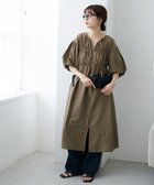 【ディスコート/Discoat】の【WEB限定】前開きシャーリングシアーワンピース モカ|ID: prp329100004973468 ipo3291000000037391634