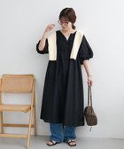 【ディスコート/Discoat】の【WEB限定】前開きシャーリングシアーワンピース ブラック|ID: prp329100004973468 ipo3291000000037391635