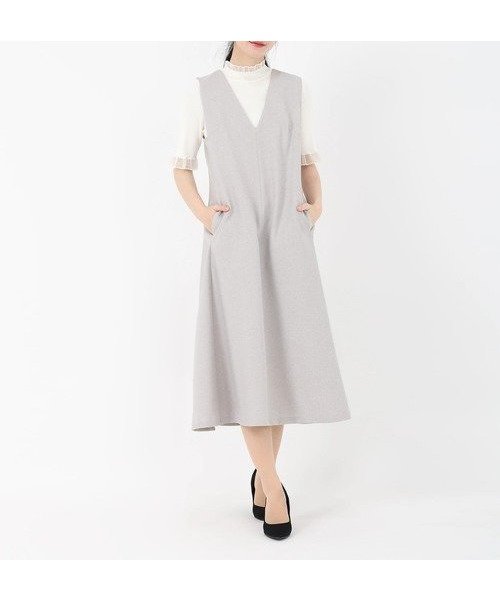 【ストロベリーフィールズ/STRAWBERRY FIELDS】のVネックジャンパースカート インテリア・キッズ・メンズ・レディースファッション・服の通販 founy(ファウニー) https://founy.com/ ファッション Fashion レディースファッション Fashion for Women スカート Skirts |ID: prp329100004973491 ipo3291000000037290308